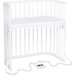 Babybay Boxspring Cama Supletoria Blanco Con Colchón Class Ic Cotton Soft