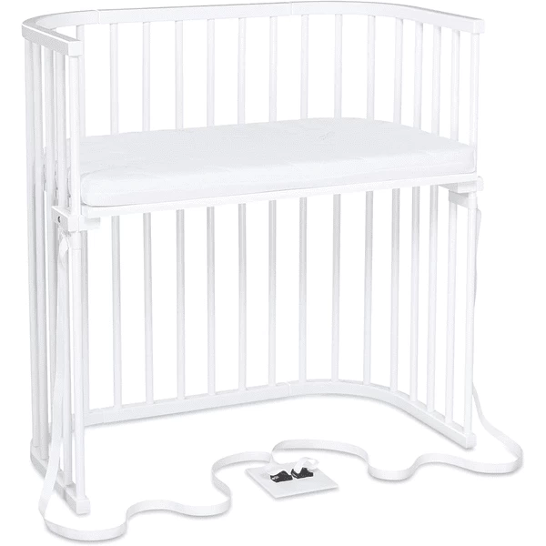 Babybay Boxspring Cama Supletoria Blanco Con Colchón Class Ic Cotton Soft