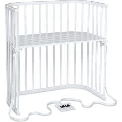 Babybay Cuna Colecho Boxspring Haya Maciza Blanca Barnizada