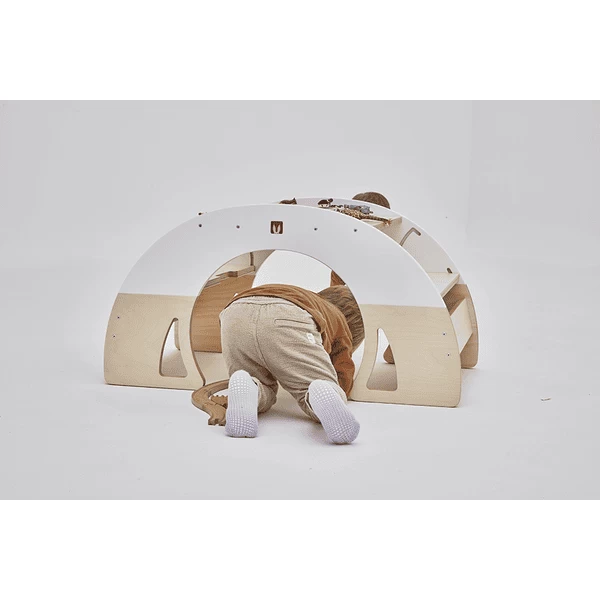 Bianconiglio Kids ® Mesa Balancín DONDO Multifunción Blanco/naturaleza - Imagen 3