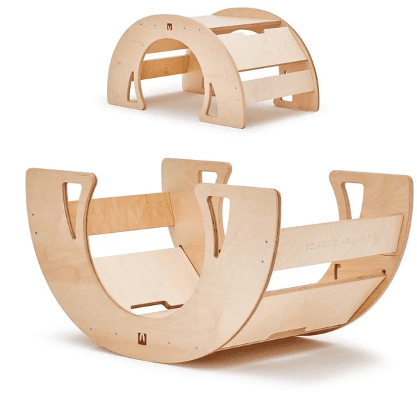 Bianconiglio Kids ® Mesa Balancín DONDO Multifuncional Lacado Natural