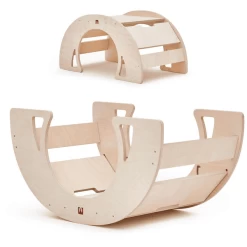 Bianconiglio Kids ® Mesa Balancín DONDO Multifuncional Natural Sin Barnizar