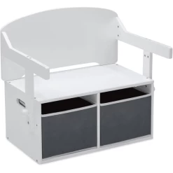 Delta Children Delta Child Ren MySize Banco De Actividades Reversible Con Almacenaje - Blanco