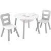 KidKraft® Mesa Redonda Con Dos Sillas Blanco / Gris