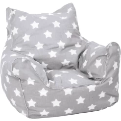 Knorr® Toys Sillón Puff- Estrellas Blanco