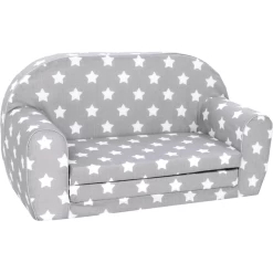 Knorr® Toys Sofa Infantil Stars, Gris/blanco