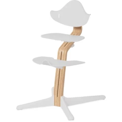 Nomi By Evomove Columna Central Para Trona De Roble Con Núcleo De Haya, Blanco Aceitado