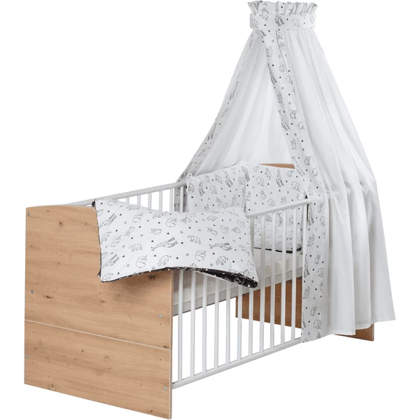 Schardt Cuna Completa Classic Line 70x140cm Origami Roble Artesano Black - Imagen 5