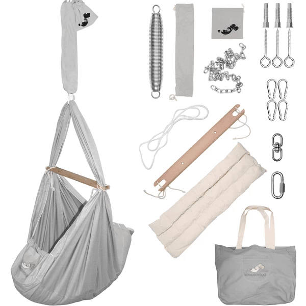 SCHMUSEWOLKE Cuna Colgante Baby Clouds Alt Rosa - Imagen 4