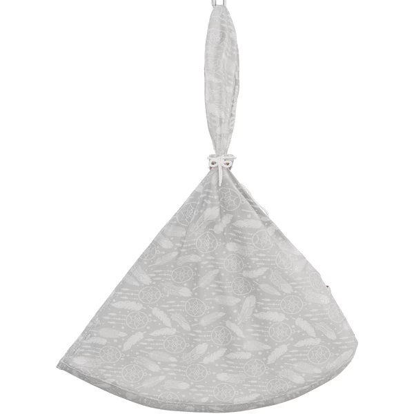SCHMUSEWOLKE Cuna Colgante Dreamcatcher Warmgrey Con Abrazadera De Puerta Beige - Imagen 5