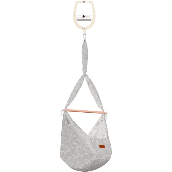 SCHMUSEWOLKE Cuna Colgante Dreamcatcher Warmgrey Con Abrazadera De Puerta Beige