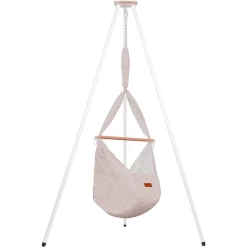 SCHMUSEWOLKE Cuna De Colgante Clouds OldPink Con Tipi Blanco